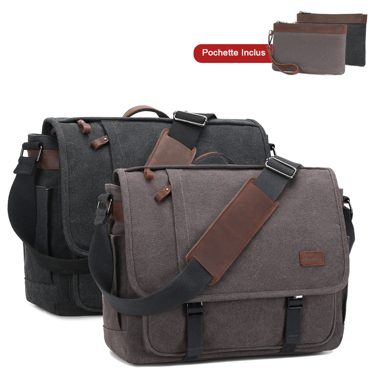Wanderer sac messenger avec portefeuille