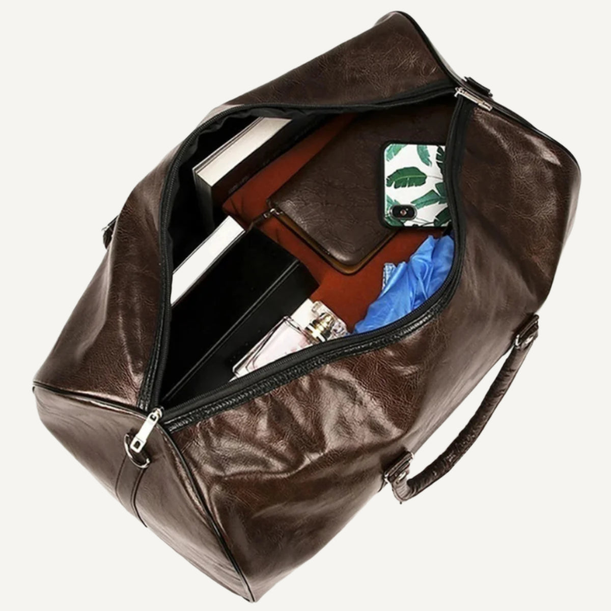 l'intérieur du grand sac en cuir Wanderer