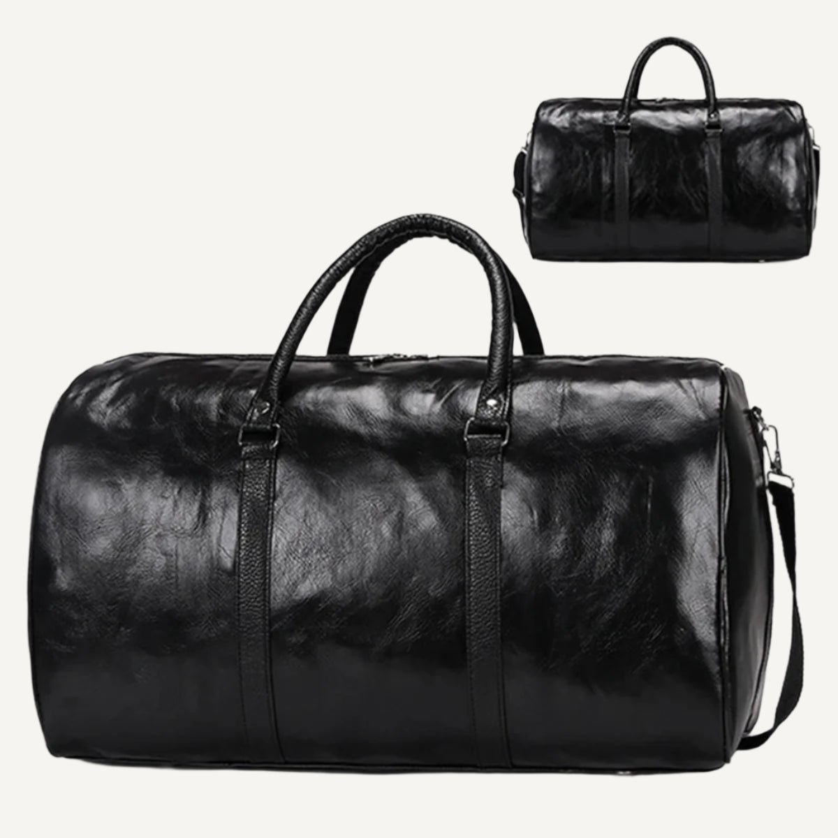 le grand sac en cuir Wanderer en noir