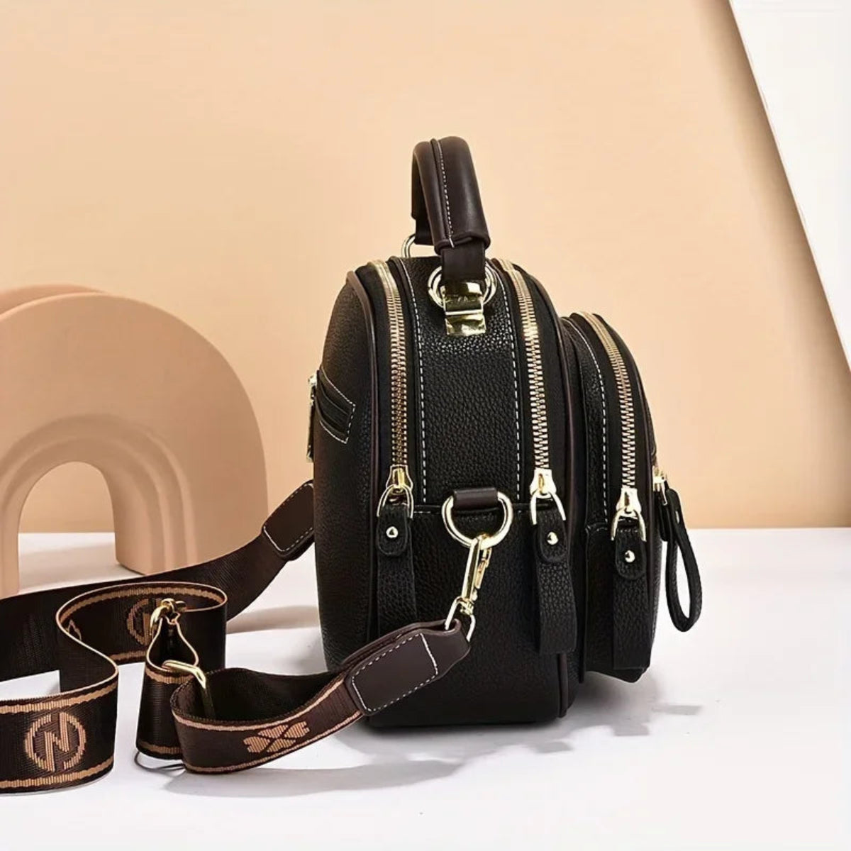 Sac à Main pour Femme Kaki-Vue-latérale Wanderer