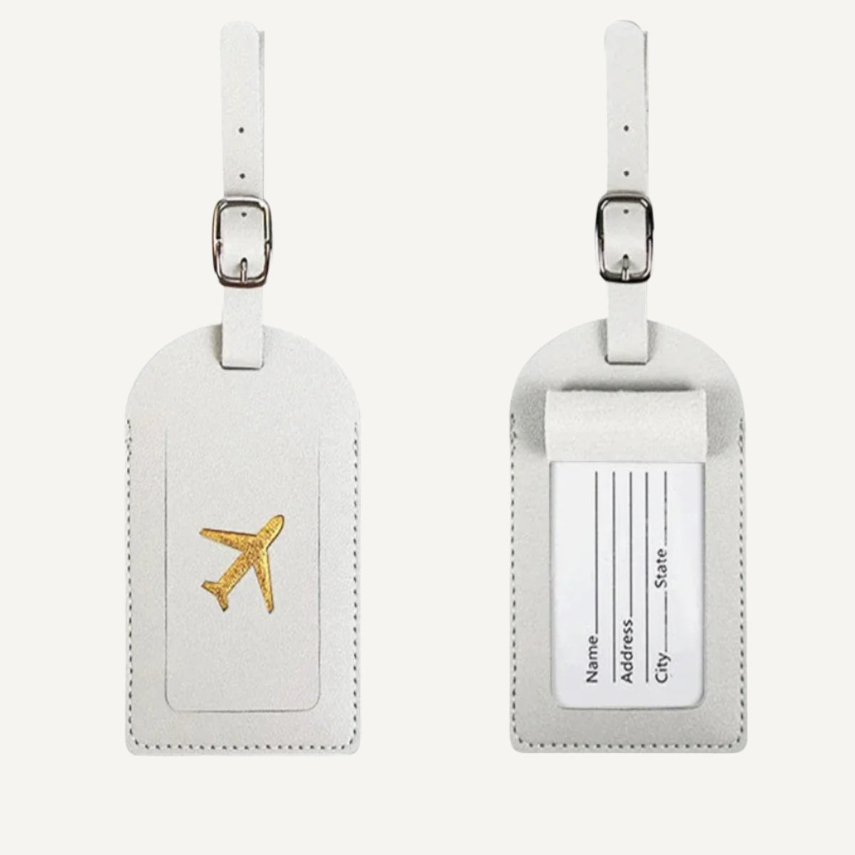 une étiquette de baggage avion Wanderer en blanc