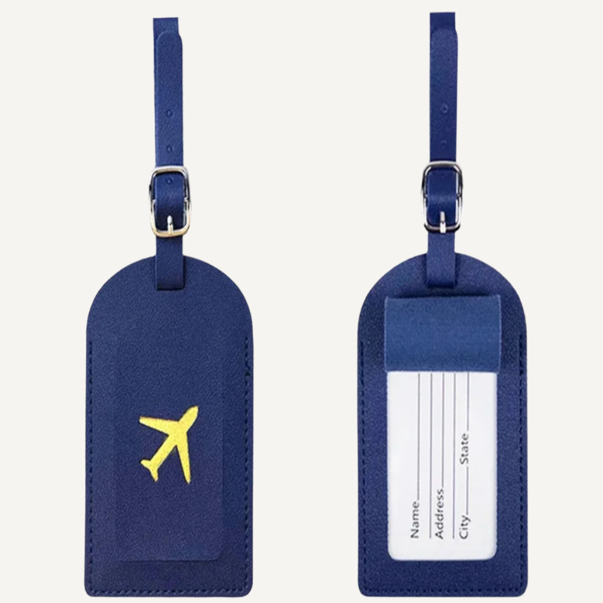 une étiquette de baggage avion Wanderer en bleu marine