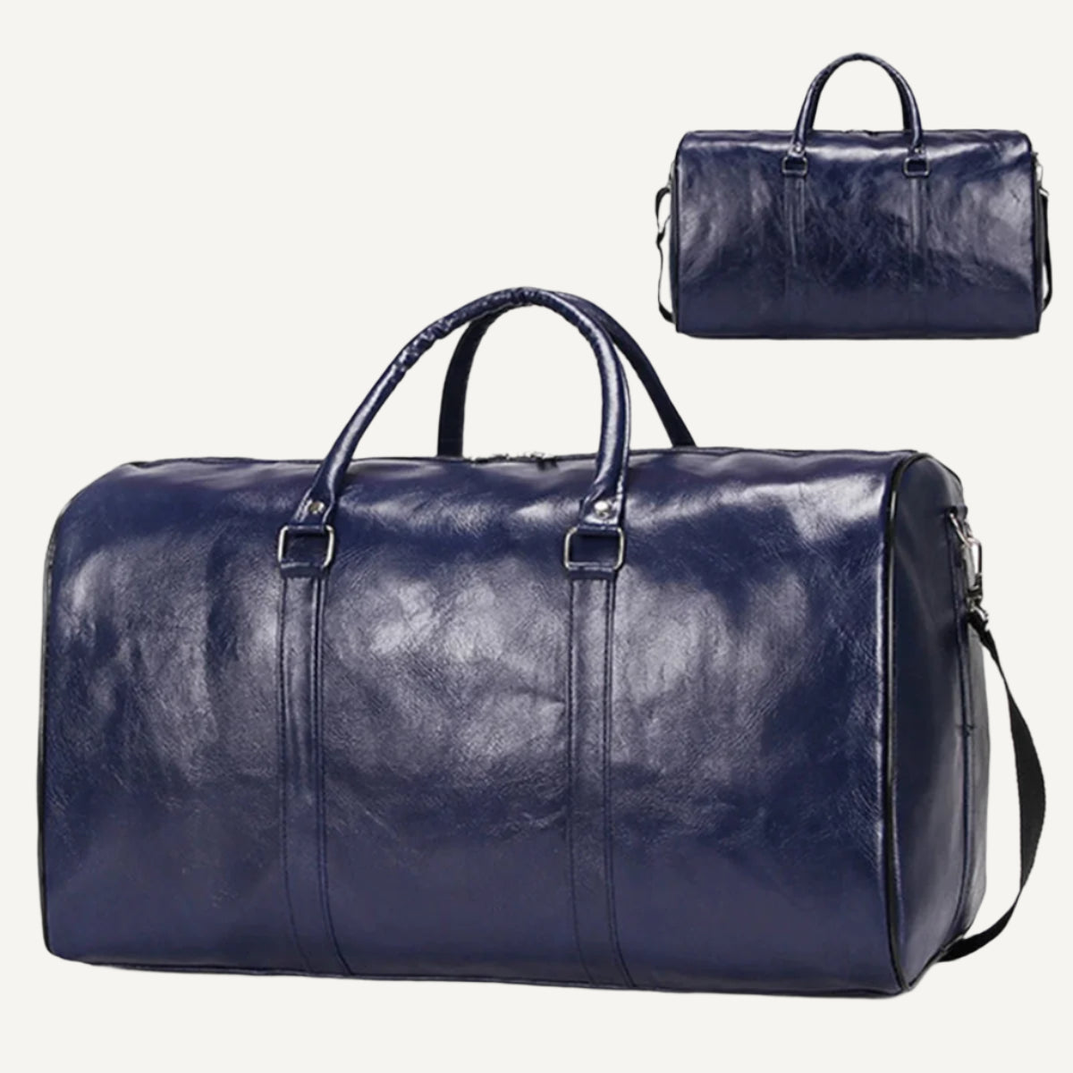 le grand sac en cuir Wanderer en bleu