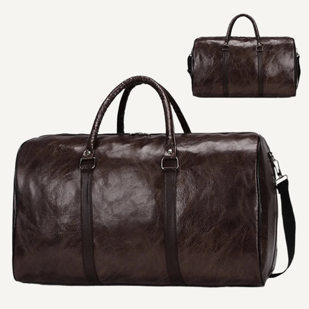 le grand sac en cuir Wanderer en marron foncé
