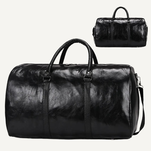 le grand sac en cuir Wanderer en noir