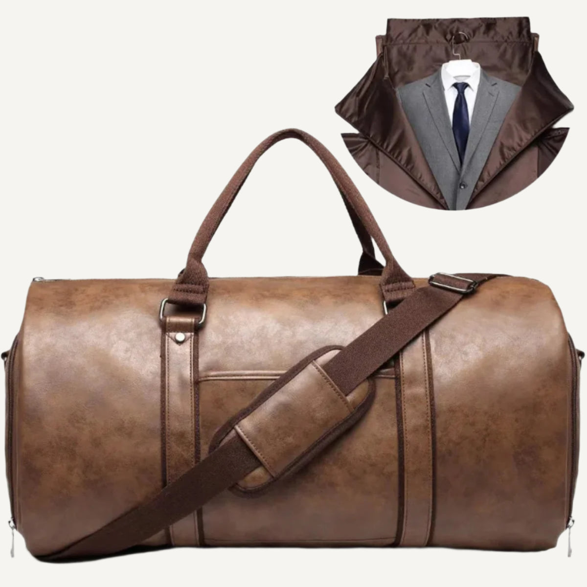 le sac fourre-tout wanderer en marron avec costume