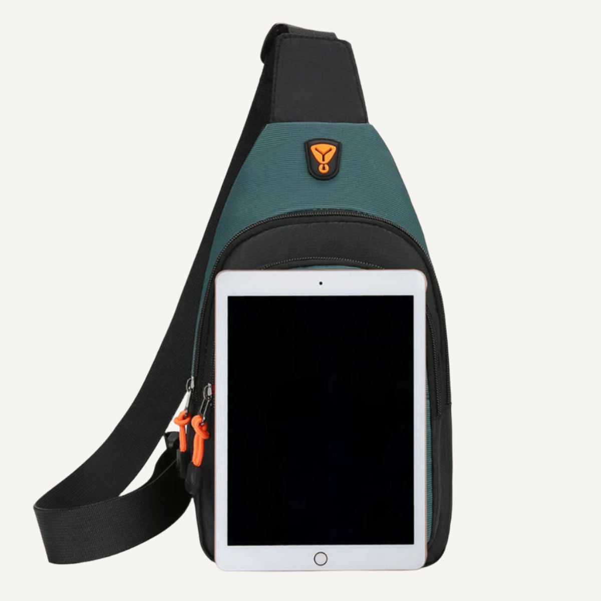 Sac Bandoulière High-Tech Urbain de Wanderer avec une tablette devant