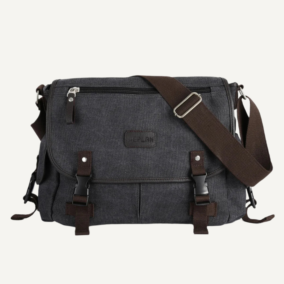 le sac messenger de grande capacité Wanderer en noir